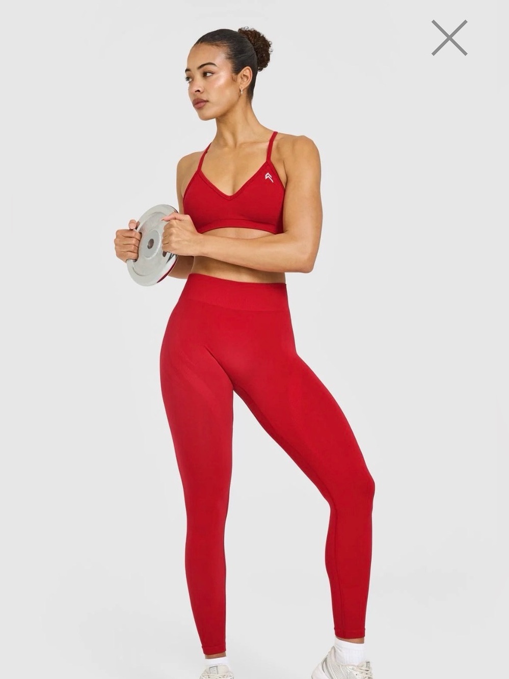 ONER ACTIVE ENHANCELIFT SEAMLESS STRAPPY BRA - TOASTED RED - SMALL - Picture 3 of 6